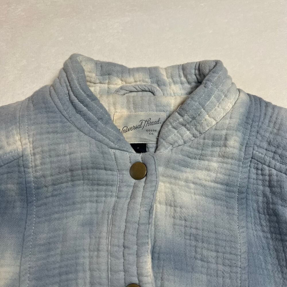 Universal Thread Tie Dye Snap Button Up Bomber Ja… - image 5